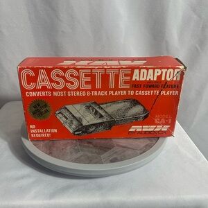Vintage Audiovox Cassette to 8-Track Adapter CA-1 With Box 1970s Tested